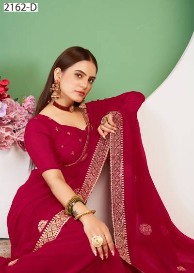 JAYSHREE 2162 COLOUR'S 2162A TO 2162D DESIGNER GEORGETTE SAREE WHOLESALER IN INDIA